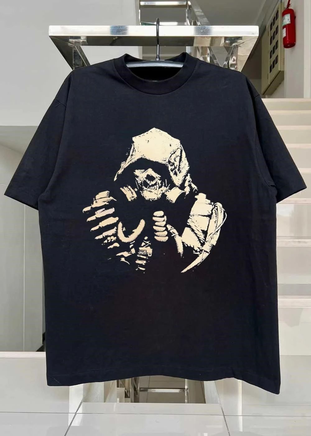 Arkham Scarecrow Gas Mask Hooded Villain Shirt