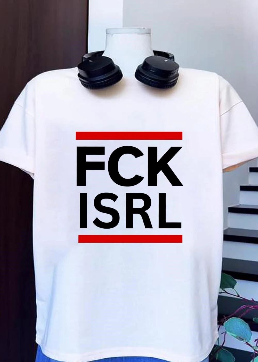 Fck Isrl Graphic Anti Israel Slogan Unisex T-Shirt