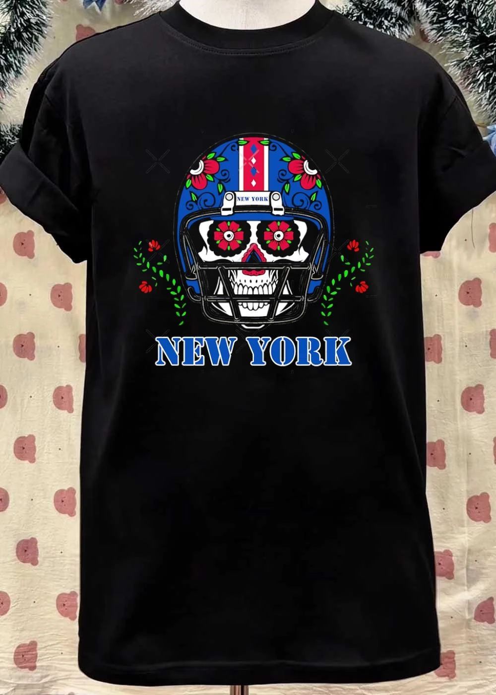 Sugar Skull Football Helmet New York Shirt