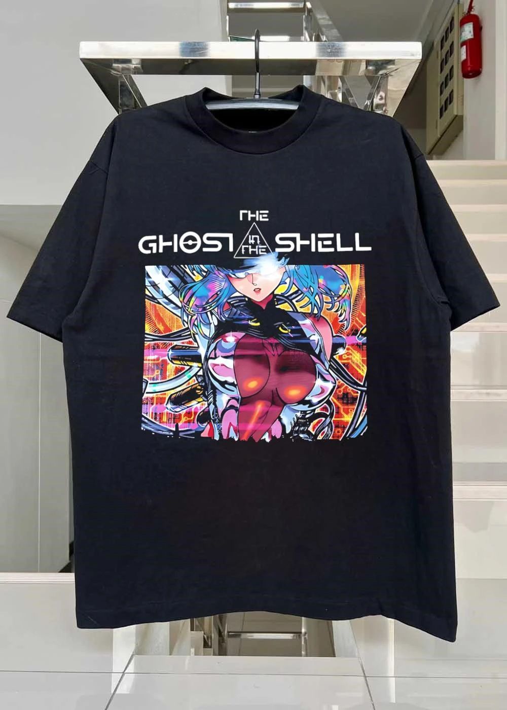 The Ghost in the Shell Anime Cyberpunk Illustration T-Shirt