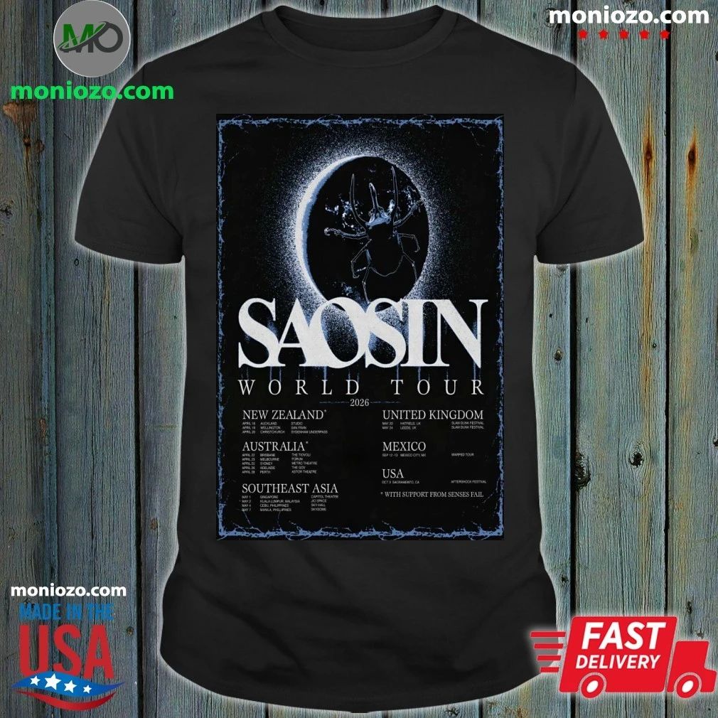 Original Poster Saosin World Tour 2026 T-Shirt – Best Gift for Music Fans