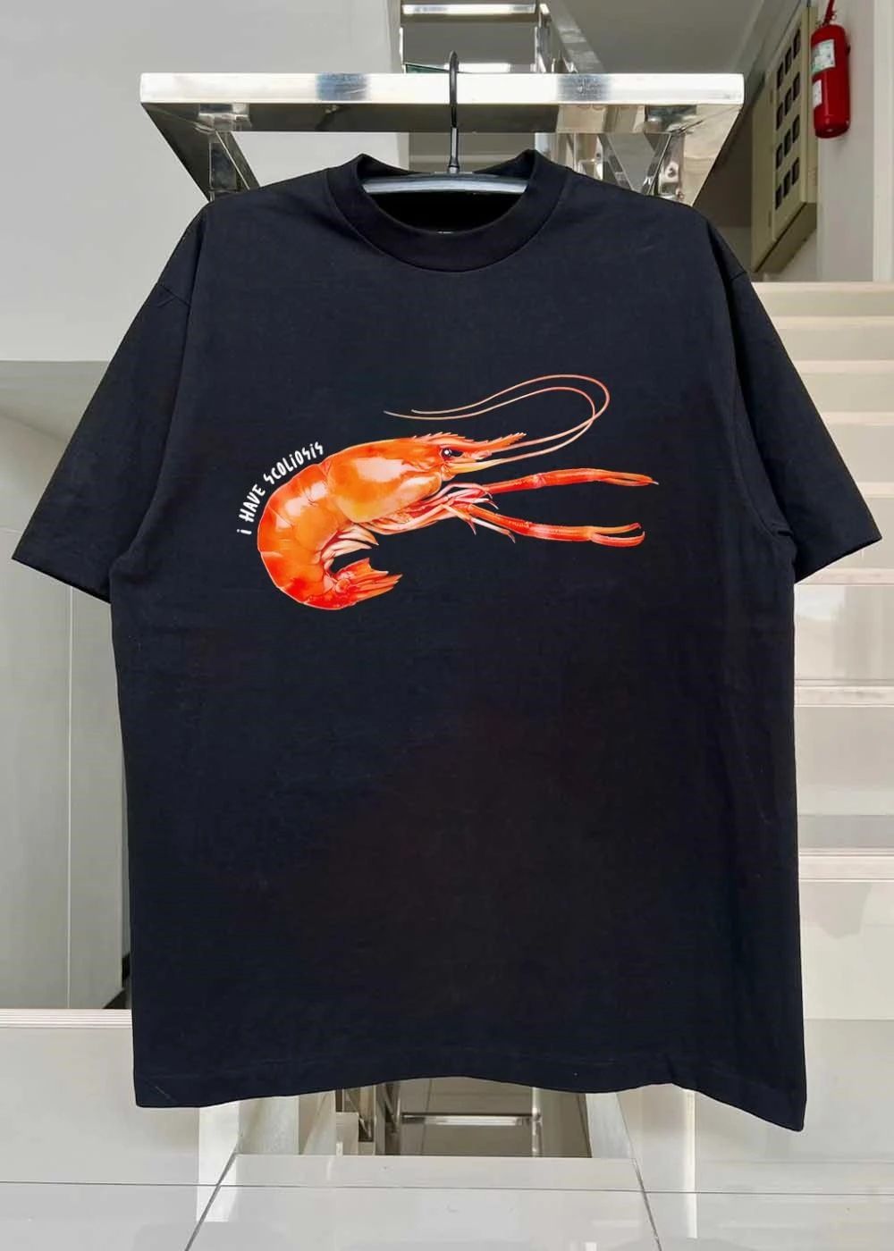 I Have Scoliosis Shrimp Graphic Shirt