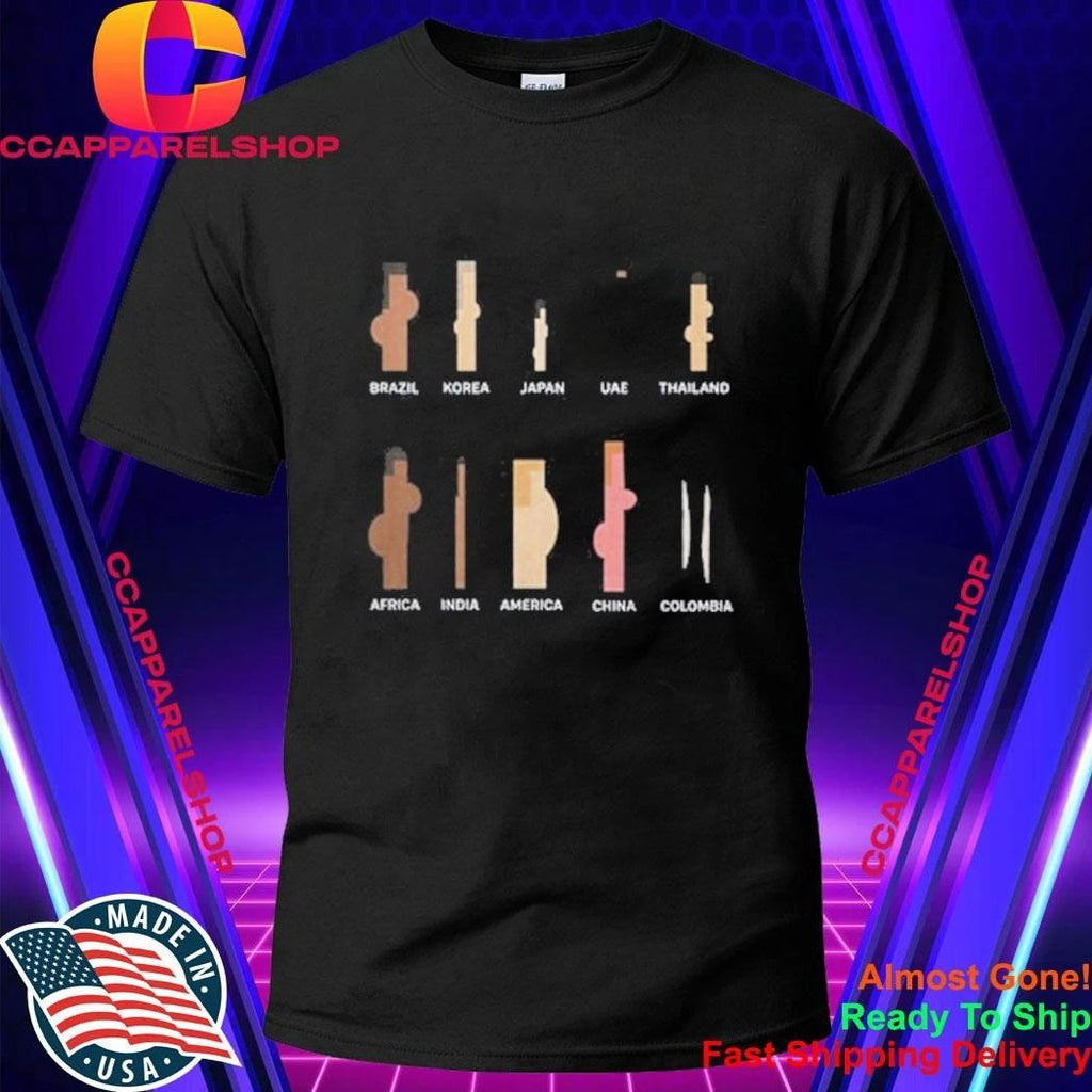 BRAZIL, KOREA, JAPAN, UAE, THAILAND, AFRICA, INDIA, AMERICA, CHINA, COLOMBIA Shirt