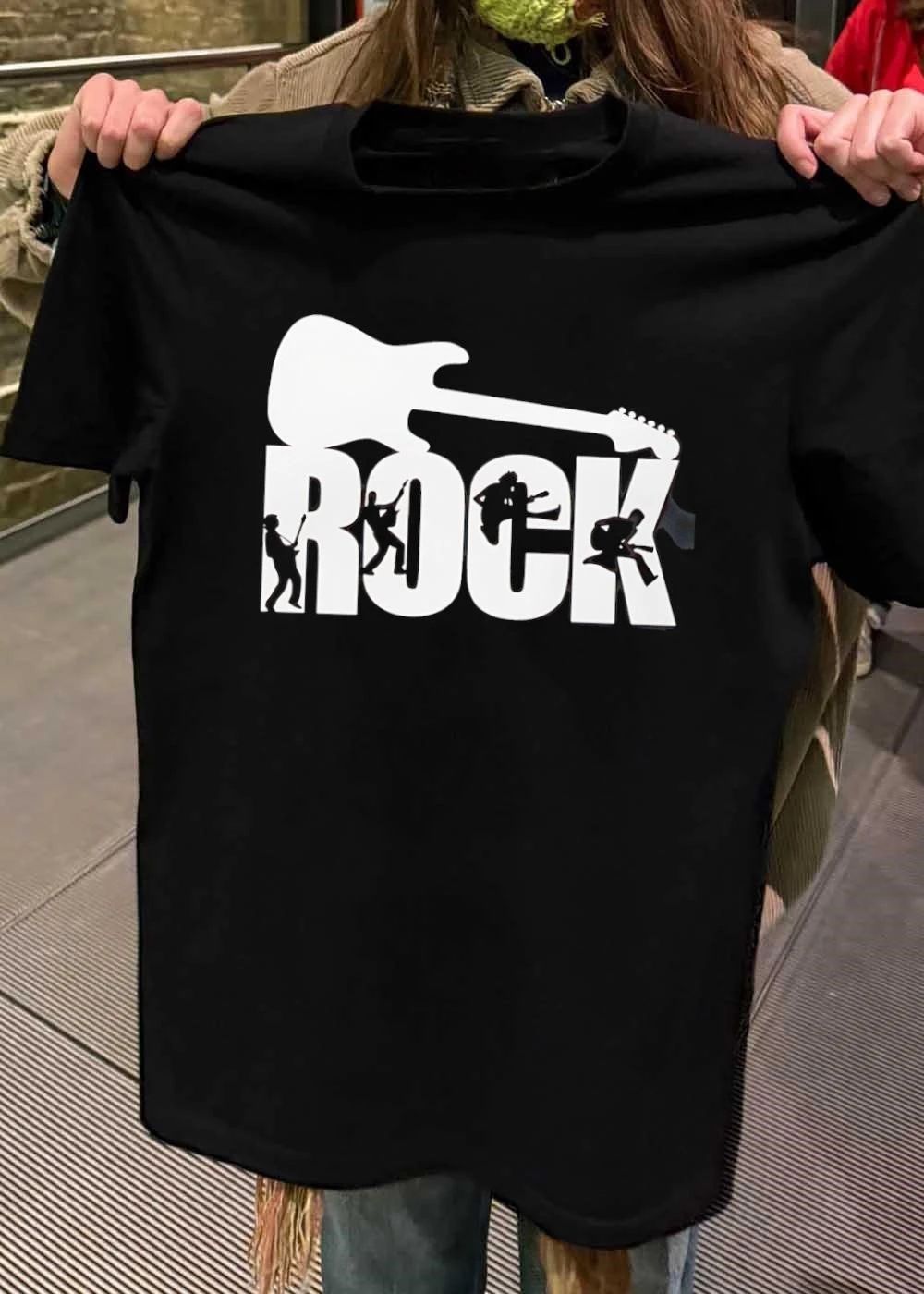 Rock Guitarist Silhouette Play Music Band Rock T-Shirt
