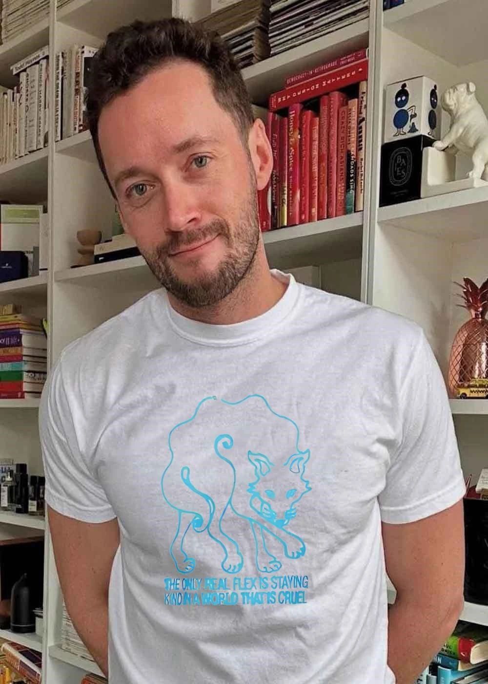 Wolf Walking The Only Real Flex Is Staying Kind in a World That Is Cruel T-Shirt
