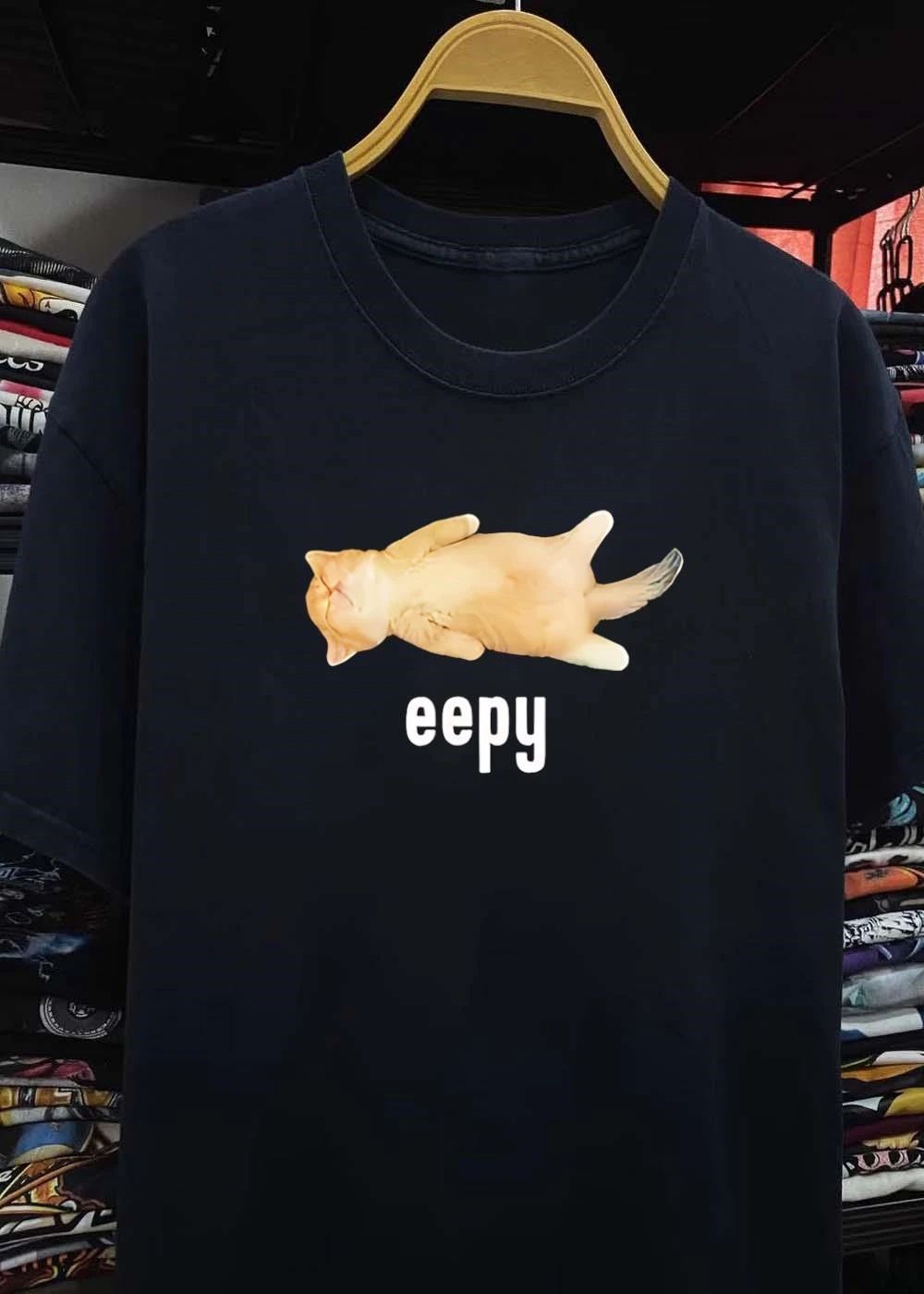 Sleeping Orange Kitten Cat Eepy Meme shirt
