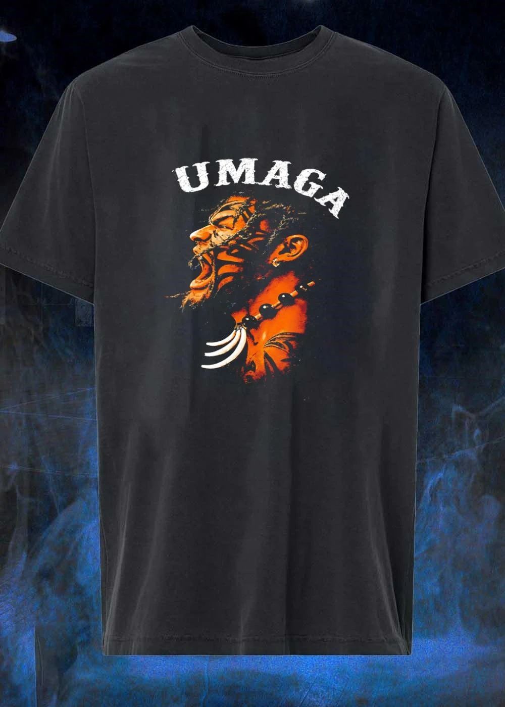Wrestling Legend Umaga Roaring Face Tribal Tattoo Necklace Umaga shirt