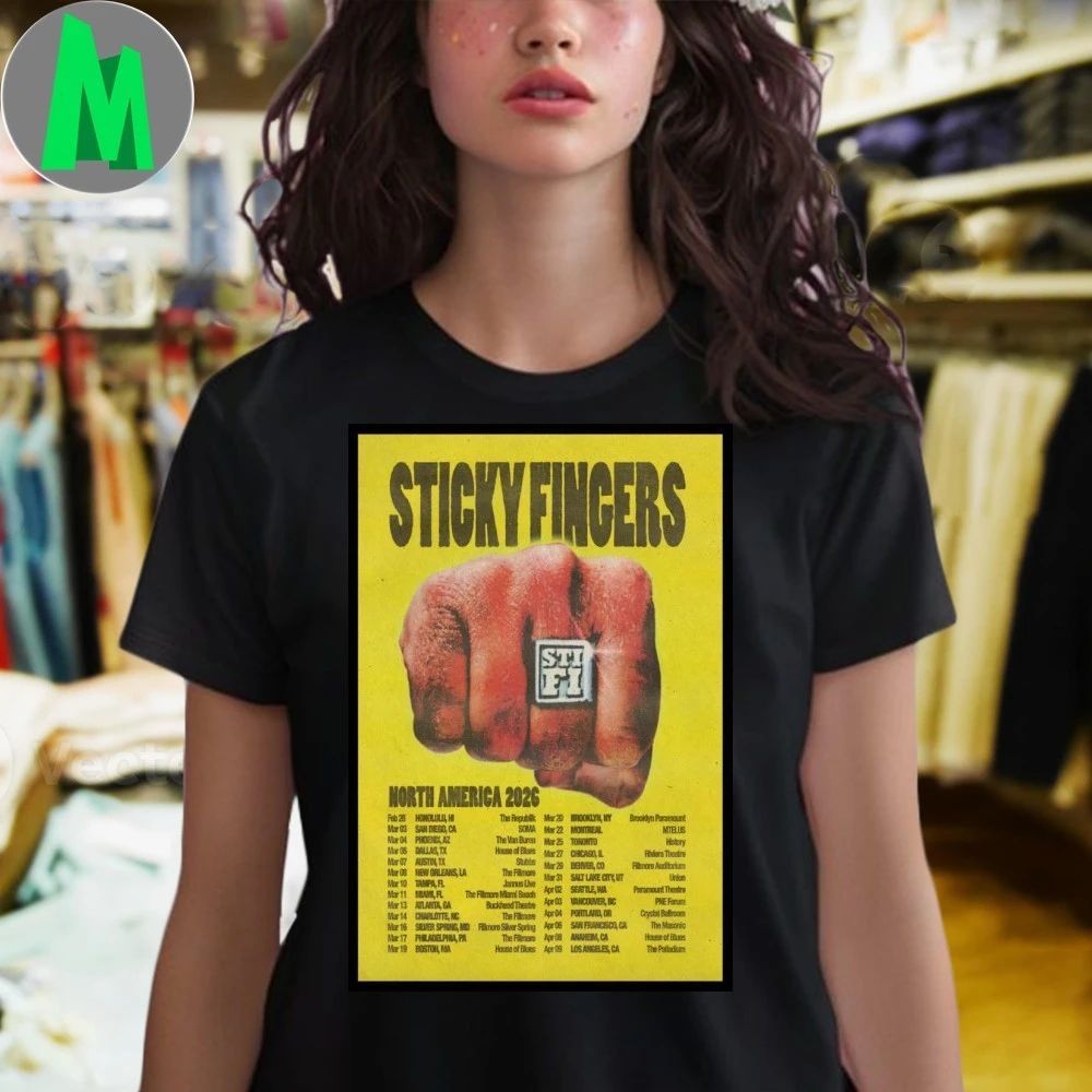 Original Sticky Fingers North America 2026 Tour Poster Shirt