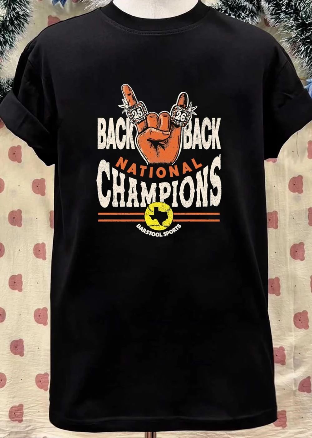Back To Back National Champions 25-26 Texas Softball Barstool Sports shirt