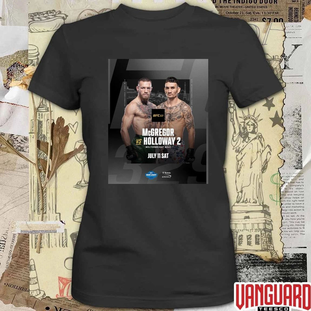 UFC 329 Conor McGregor and Max Holloway July 11, 2026 Welterweight Bout T-Mobile Arena Poster t-shirt