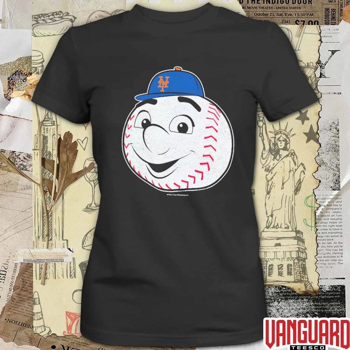 New York Mets Mitchell And Ness Youth Big Face Mascot MLB Baseball t-shirt