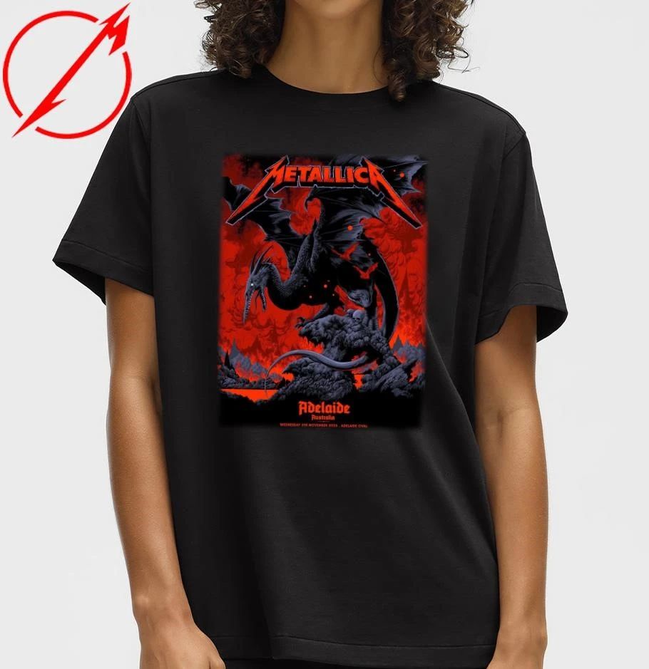 Metallica at Adelaide Oval in Adelaide, Australia on November 5, 2025, on the M72 World Tour T-Shirt