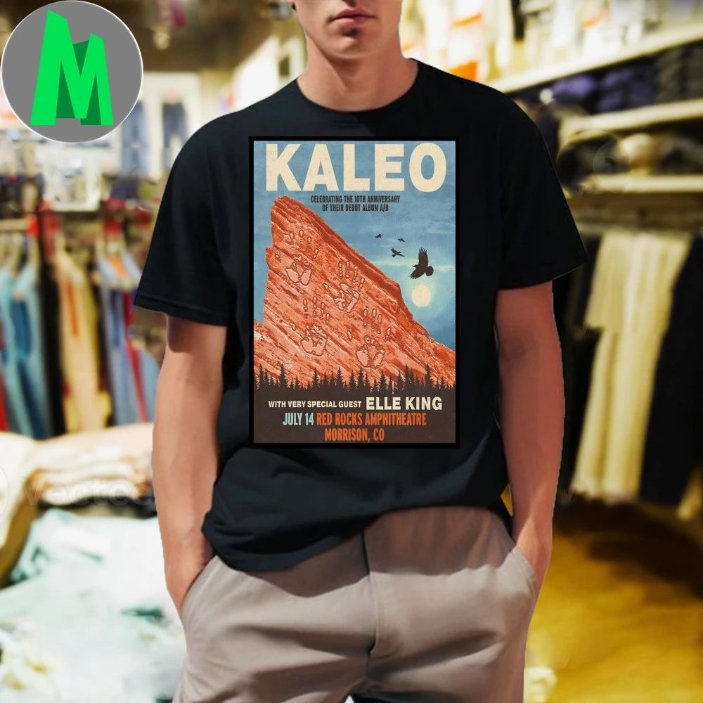 Original Kaleo Red Rocks Amphitheatre Morrison Co Jul 14 2026 Poster T-Shirt
