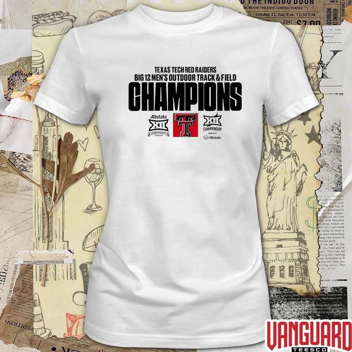 Texas Tech Red Raiders 2026 Big 12 Men’s Outdoor Track & Field Champions Logos t-shirt
