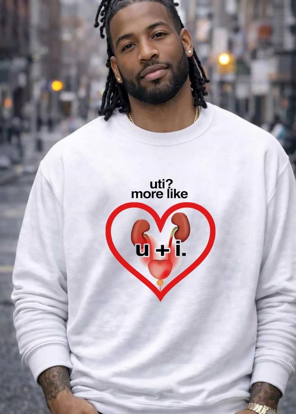 Uti More Like U + I Funny Medical Anatomy Humor Shirt