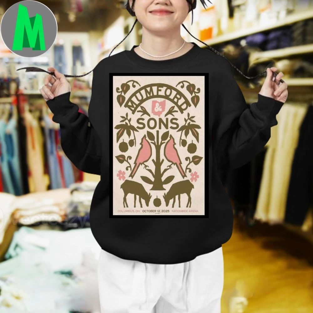 Poster Mumford & Sons Tour Columbus, OH 12 Oct 2025 Shirt