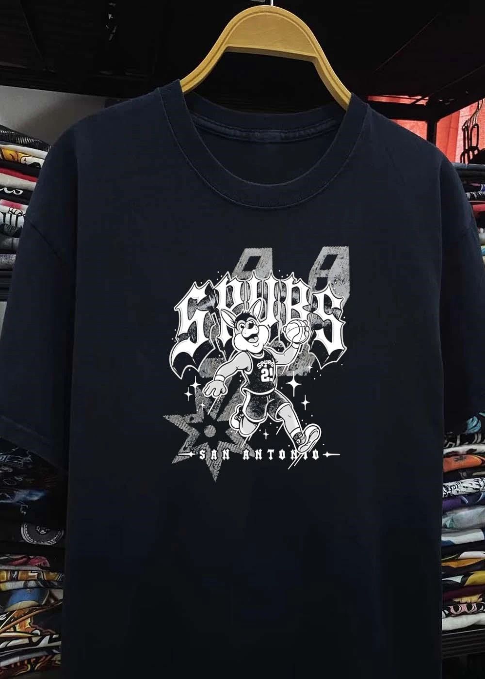 San Antonio Spurs Mascot The Coyote 21 Dunking Basketball Retro shirt