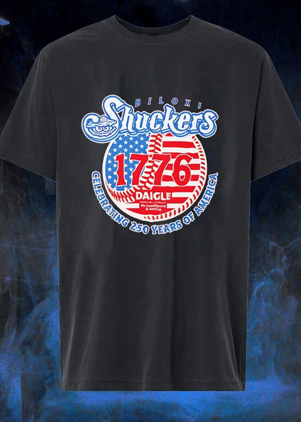 Daigle Air Conditioning & Heating Biloxi Shuckers 1776 Celebrating 250 Years of America Shirt