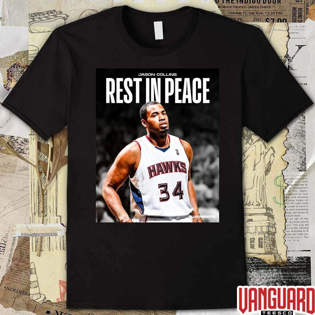 Jason Collins Rest In Peace Hawks Nation Poster t-shirt