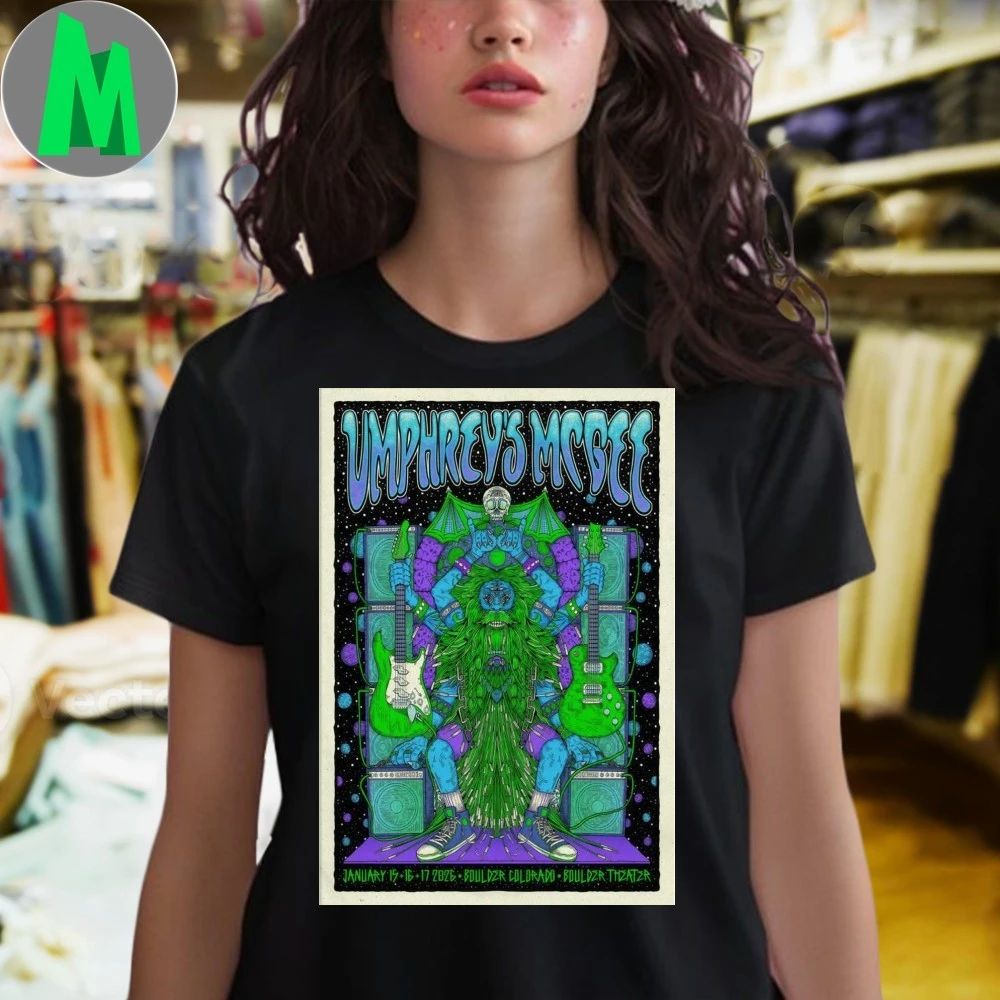 Original Umphrey’s Mcgee Boulder Co Jan 15-17 2026 Poster T-Shirt
