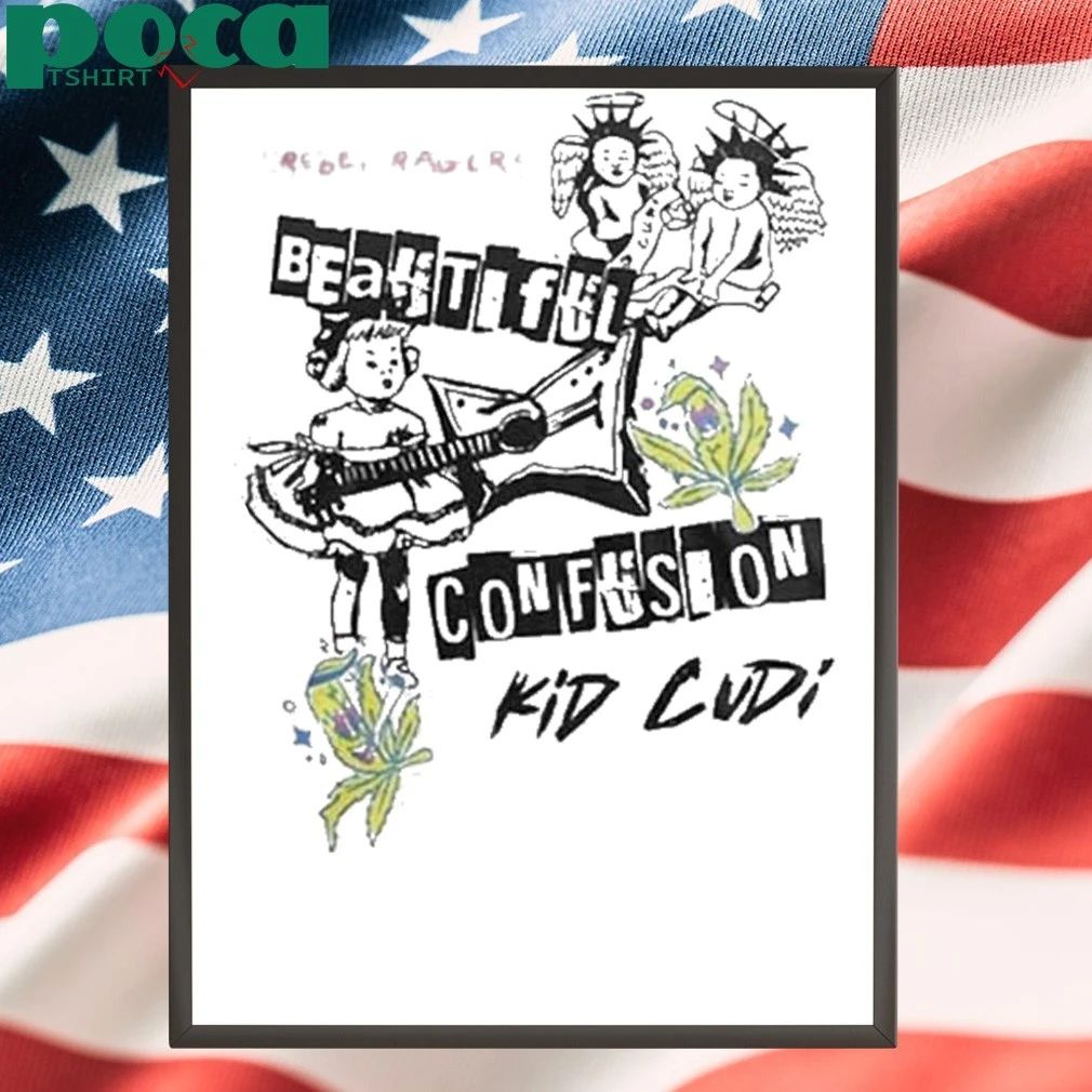 Kid Cudi 2026 Tour Dates The Rebel Ragers Beautiful Confusion Two Sided T-Shirt