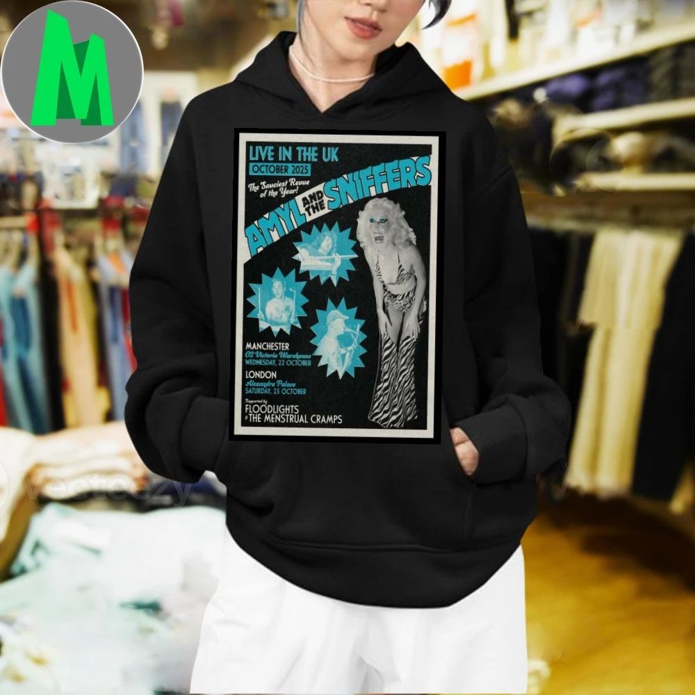 Amyl and the Sniffers Live in The Tour UK October 2025 Poster Shirt