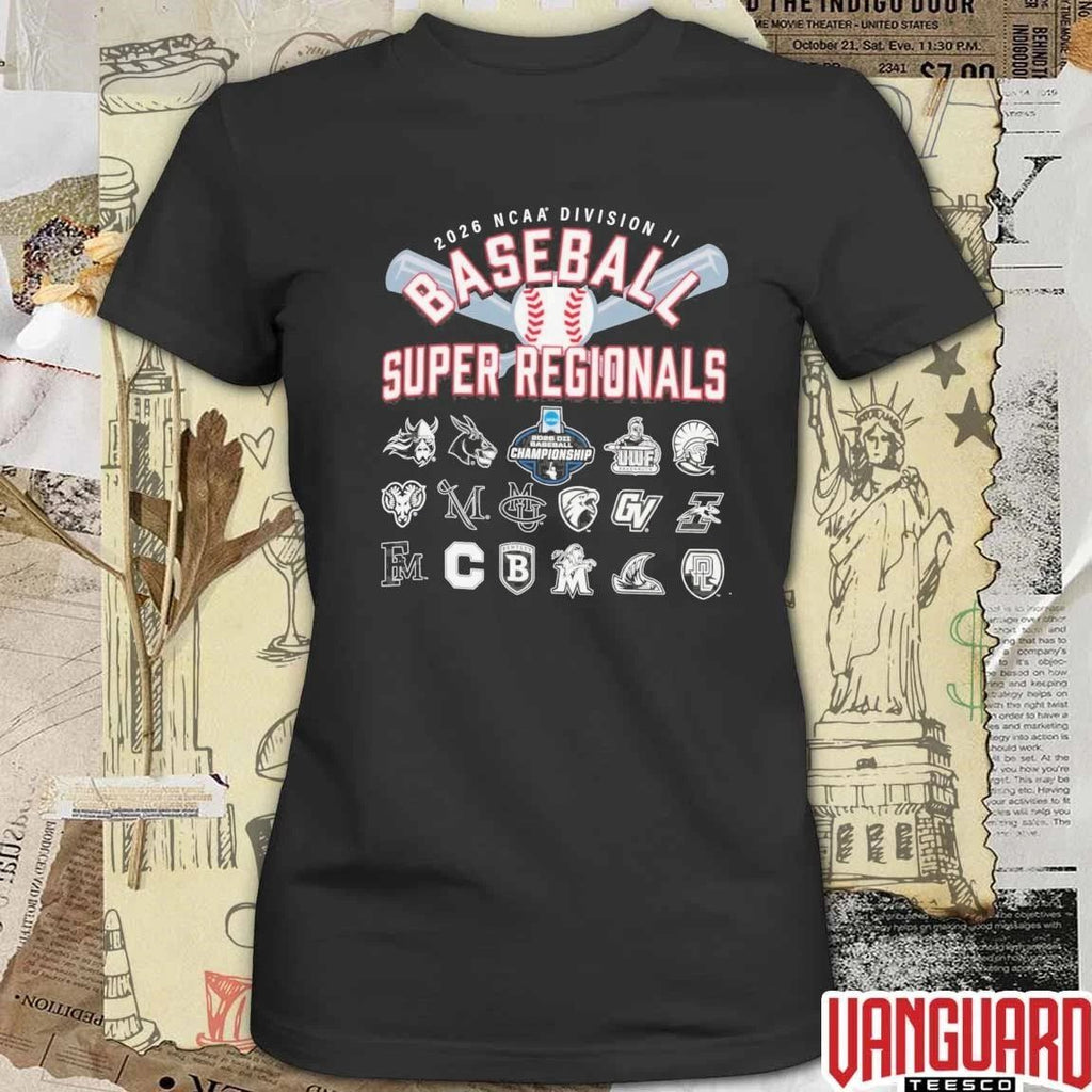 2026 NCAA Division II Baseball Super Regional Champion Teams t-shirt