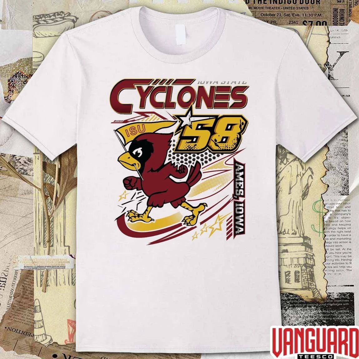 Iowa State Cyclones Ames Iowa 90s Racing Cy t-shirt