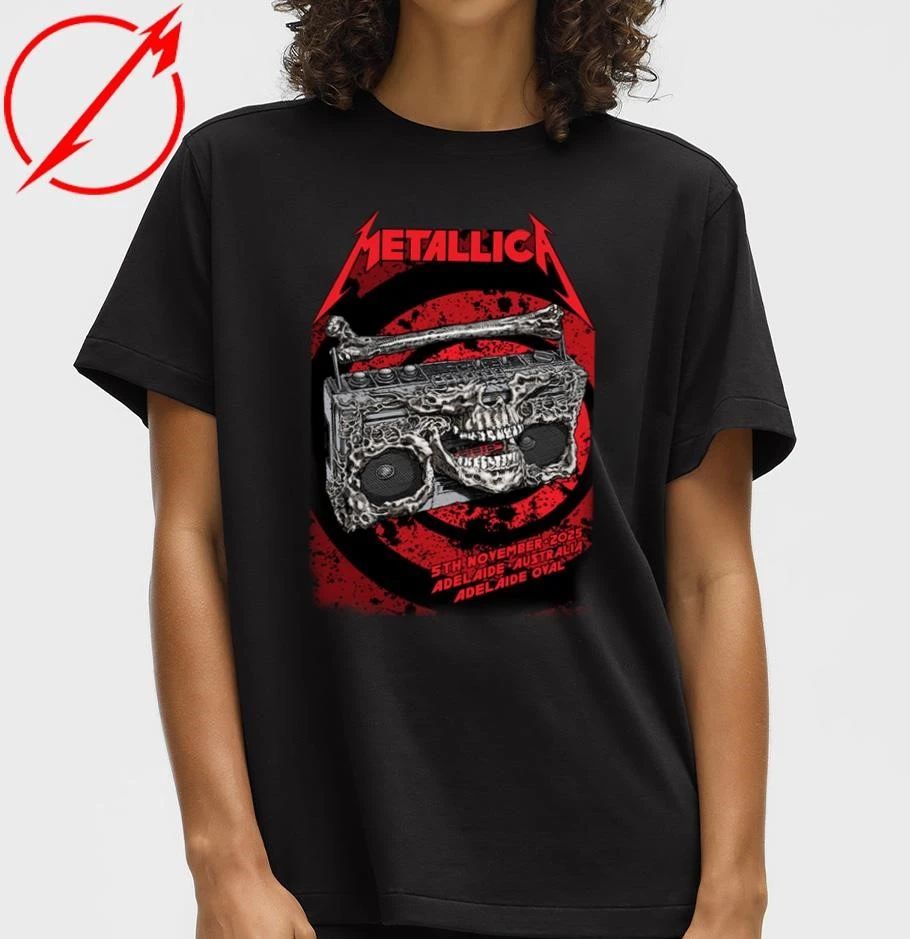 Metallica M72 Adelaide Official Poster By Glenno Smith On November 5th 2025 For Adelaide Australia At Adelaide Oval T-Shirt