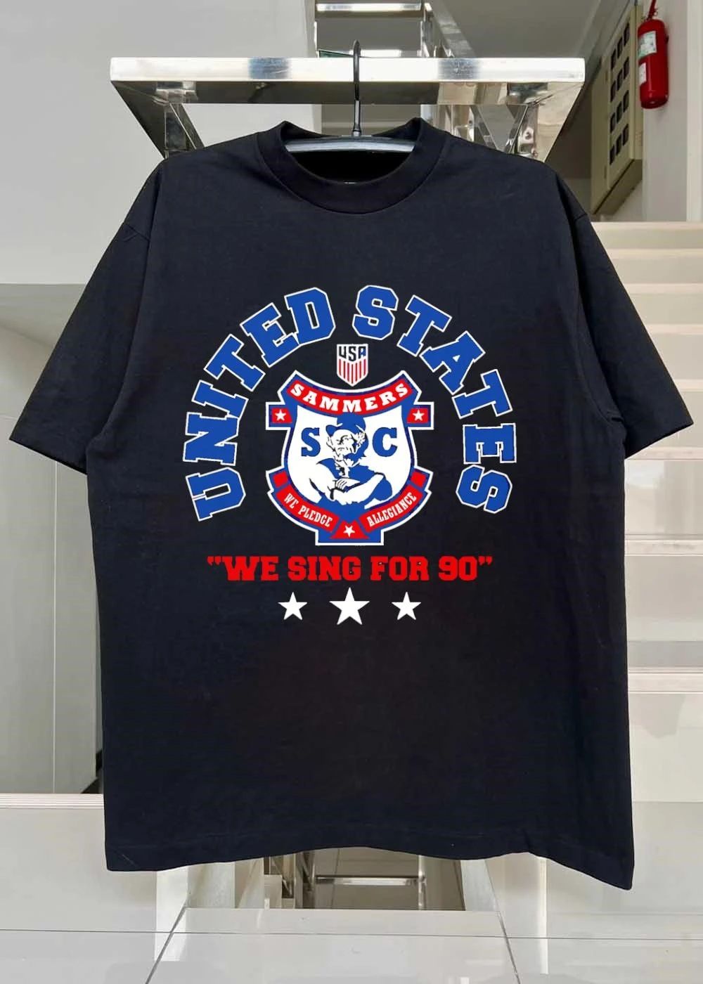 We Pledge Allegiance United States Sammers SC We Sing for 90 T-Shirt