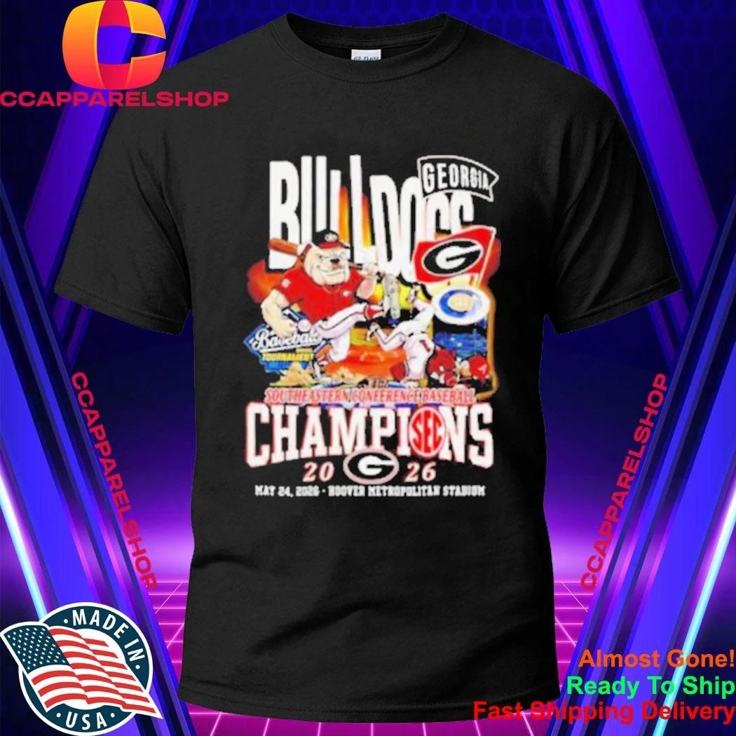 Georgia Bulldogs Baseball SEC Champions 2026 Celebration Shirt