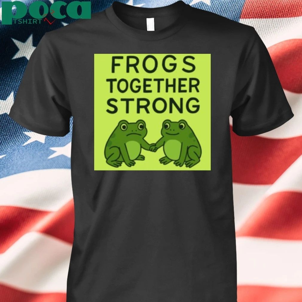 Portland Frog Frogs Together Strong handshake T-shirt