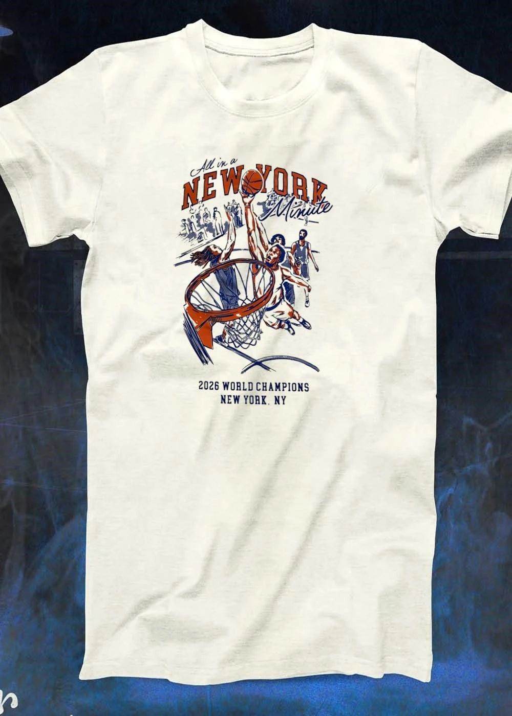 All in a New York Minute 2026 World Champions New York NY Basketball T-Shirt