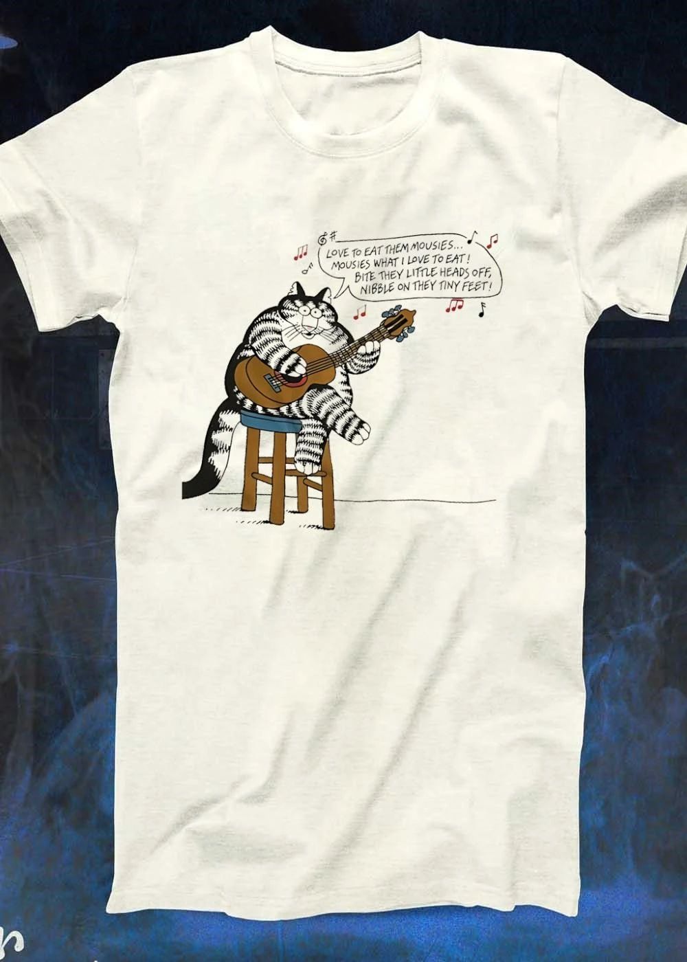 Cat cartoon love to eat them mousies mousies what I love to eat shirt