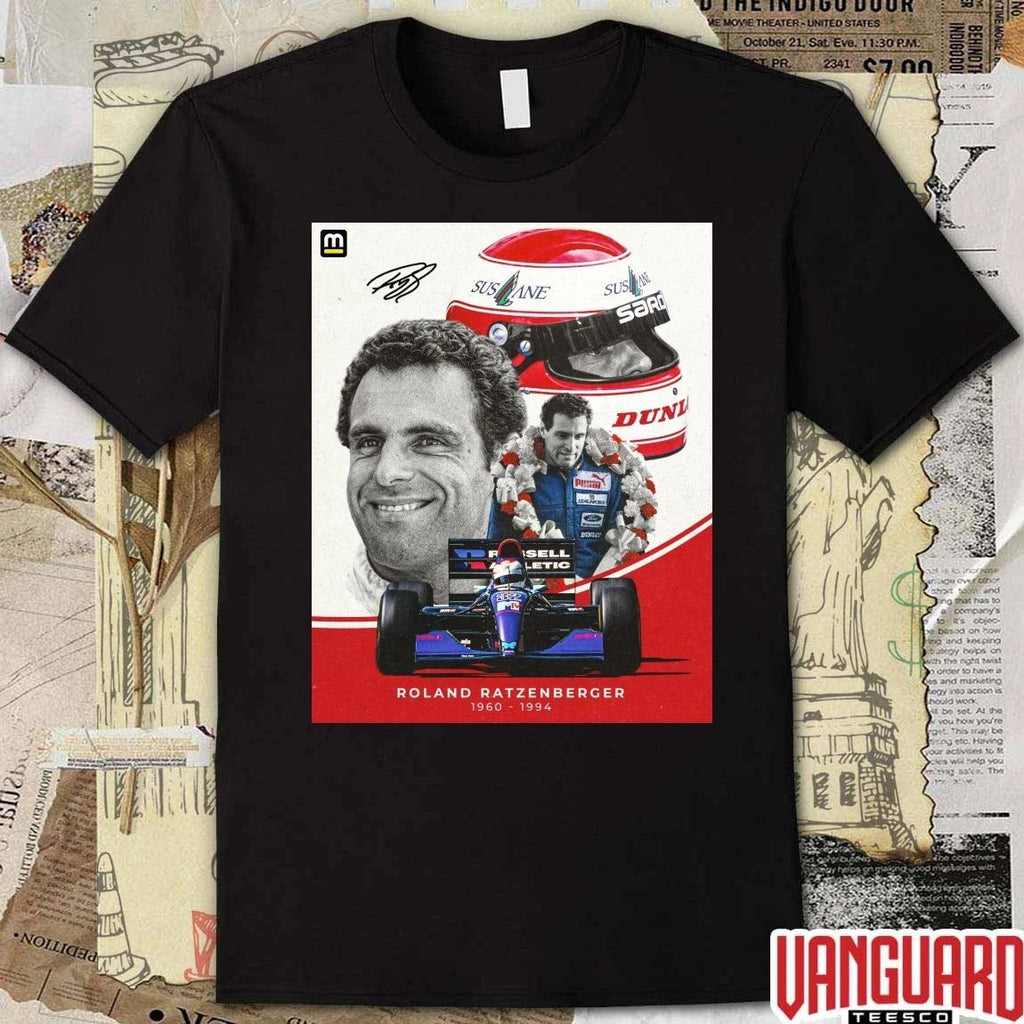 Remember Roland Ratzenberger 1960 1994 Poster Signature Formula One Racing Legend t-shirt