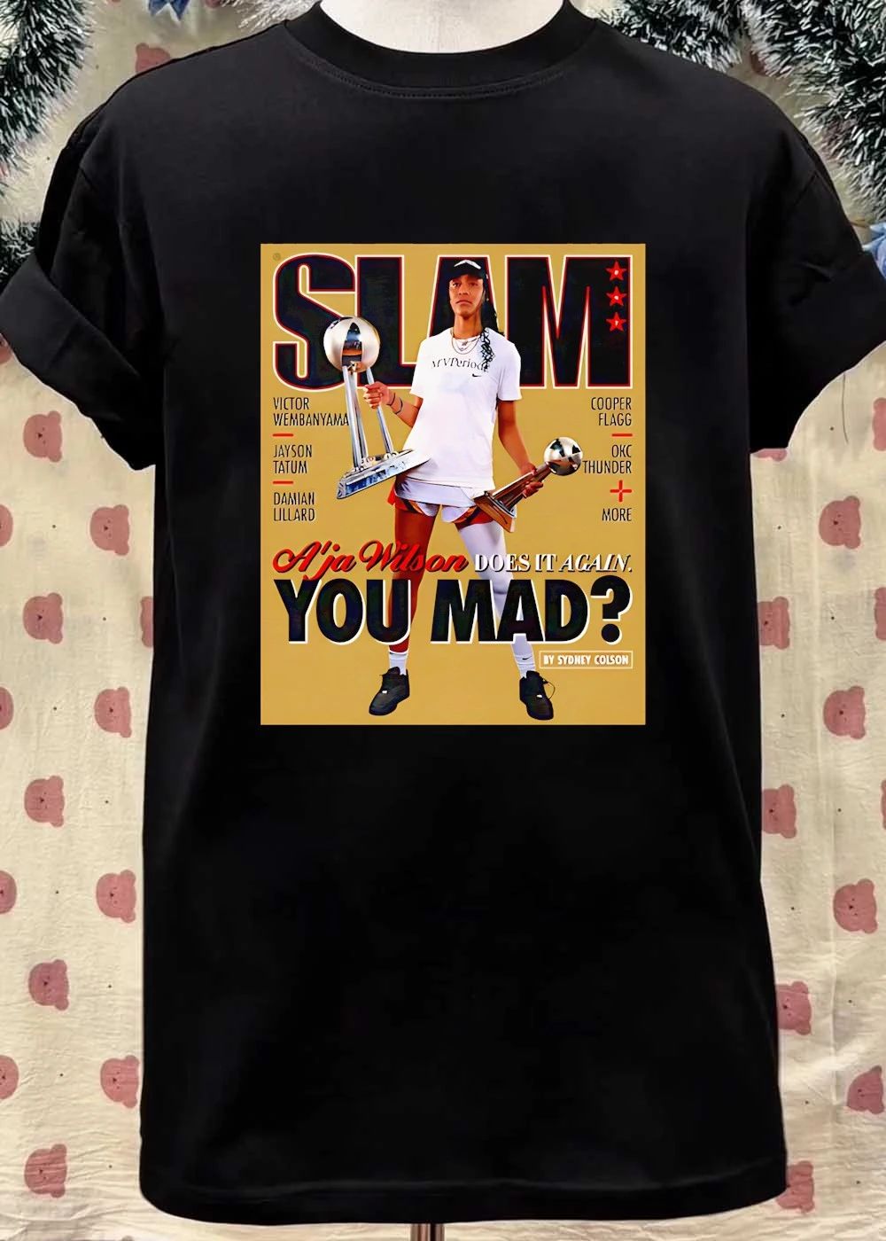A’ja Wilson Las Vegas Aces WNBA SLAM shirt