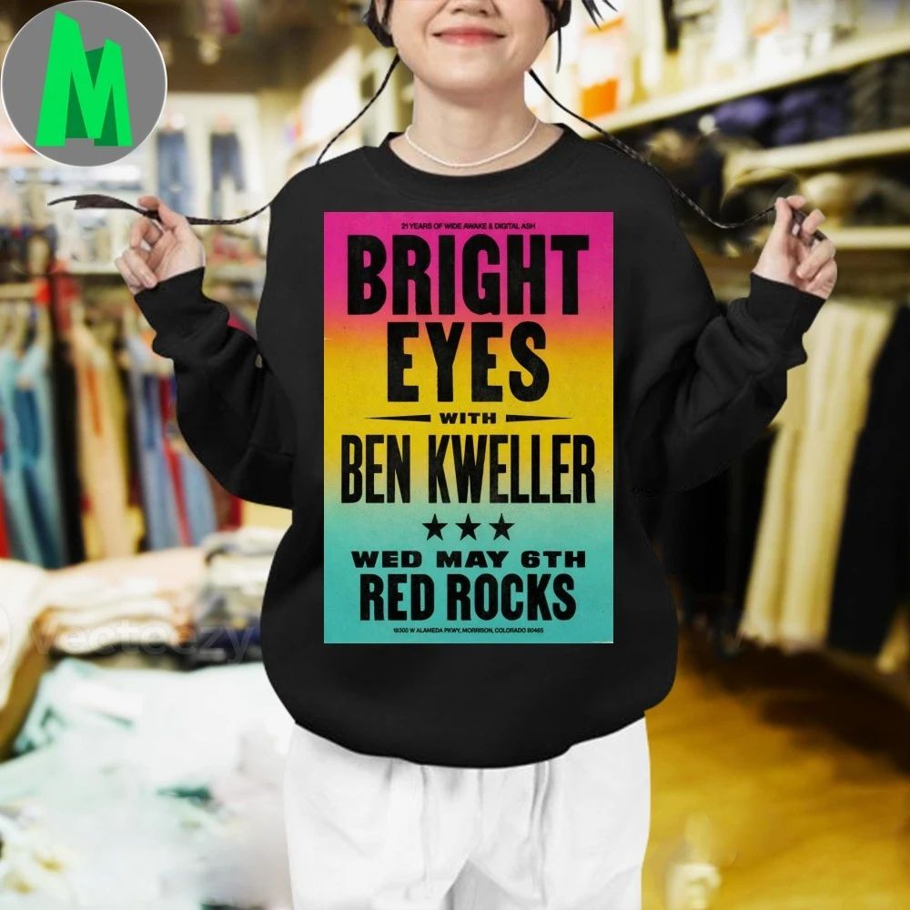 Original Bright Eyes 5 6 2026 Red Rocks in Morrison CO Poster T-Shirt
