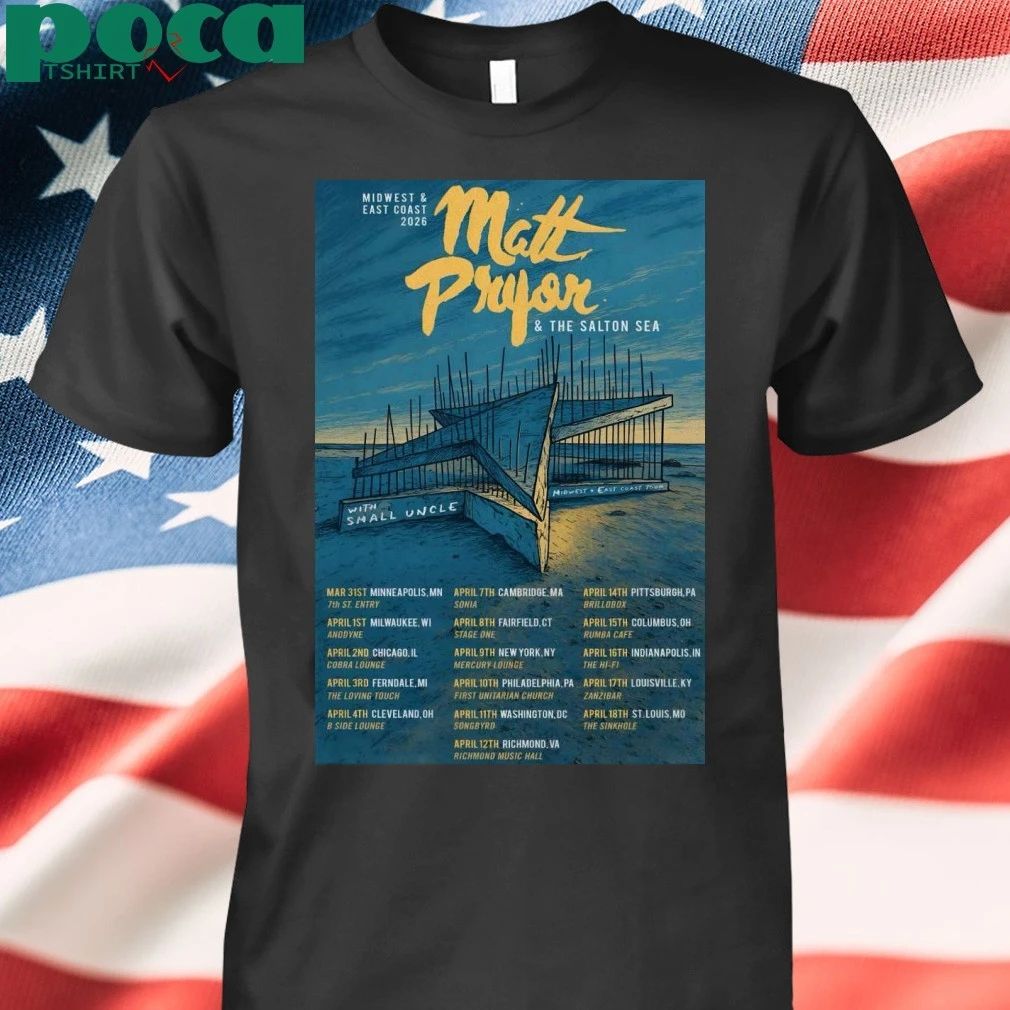 Matt Pryor Midwest And East Coast 2026 Tour Poster T-shirt