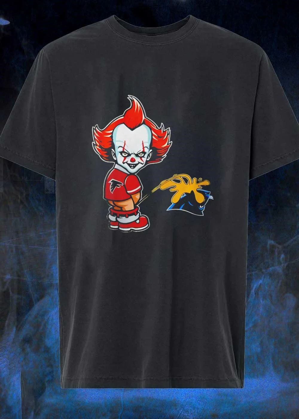 Atlanta Falcons Pennywise Urinating on Carolina Panthers Shirt