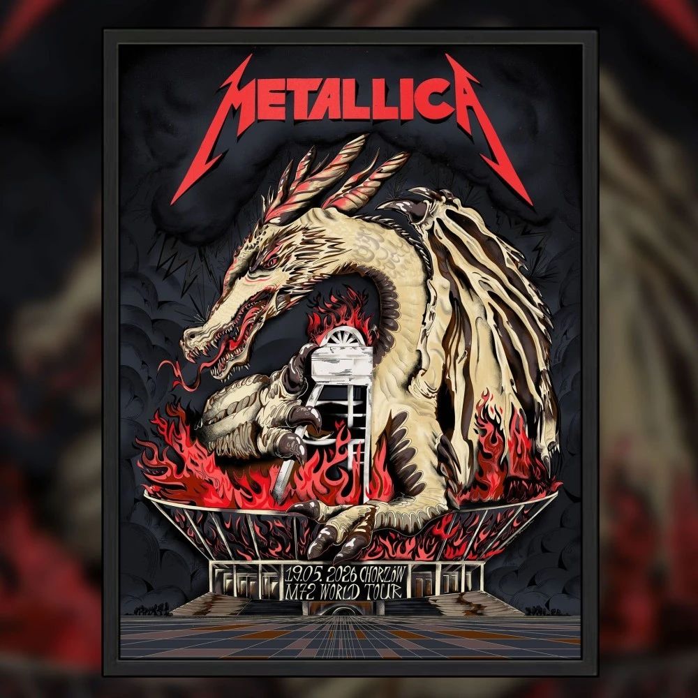 Metallica Chorzow 2026 Poster M72 World Tour by Karol Banach