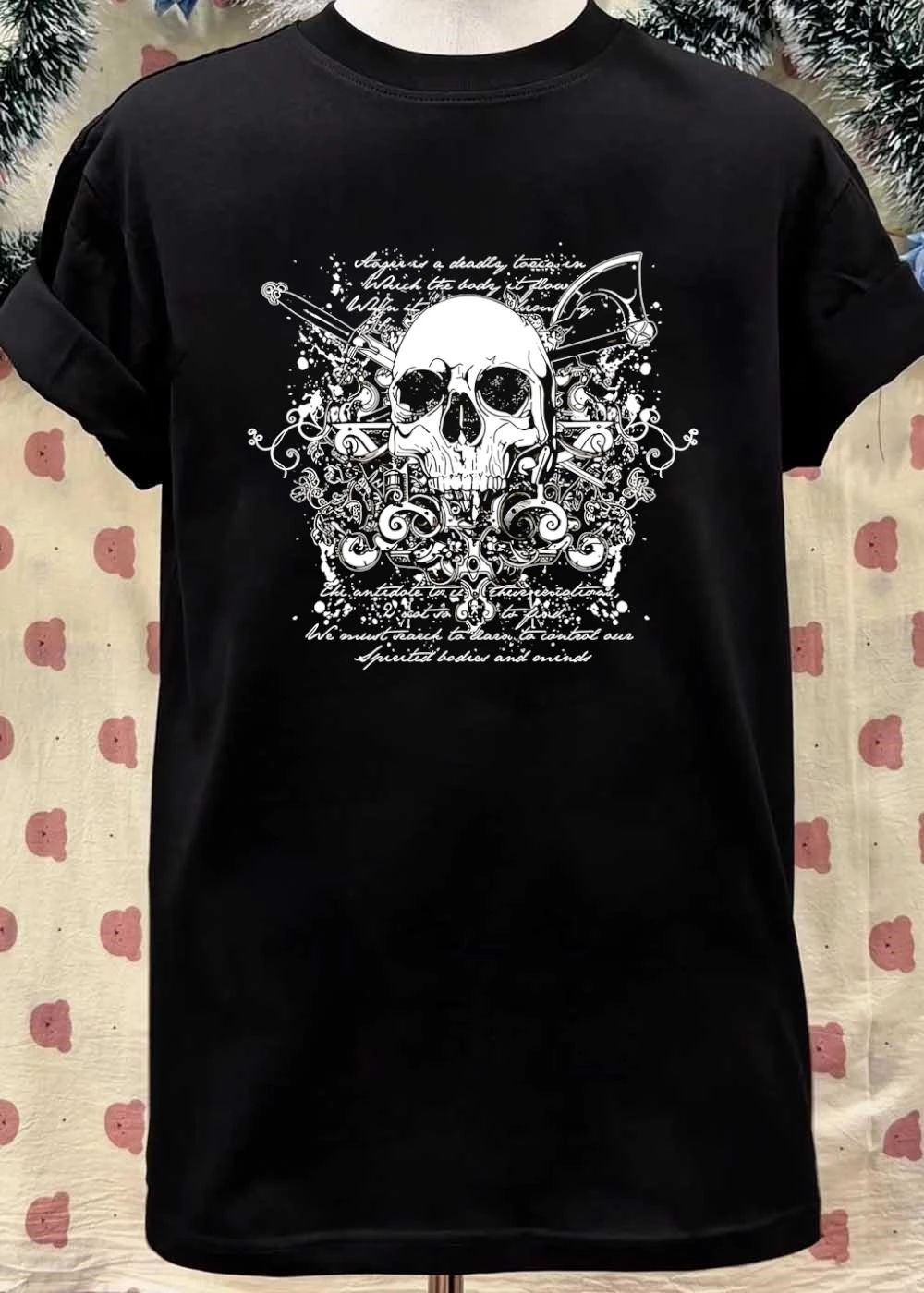 Ager Is A Deadly Toxin In Which The Body Flows Skull Axe T-Shirt