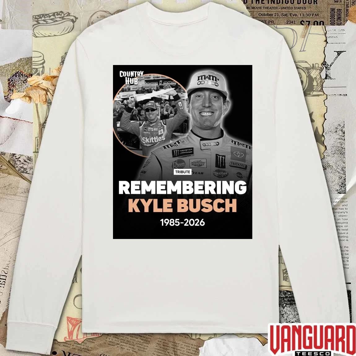 Remembering Kyle Busch 1985 – 2026 Rowdy Forever NASCAR Racing Tribute Poster t-shirt