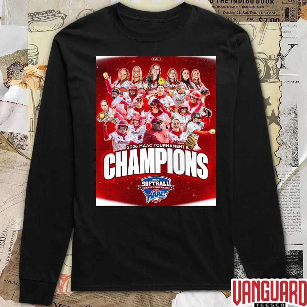 Marist Softball 2026 MAAC Tournament Champions Poster t-shirt