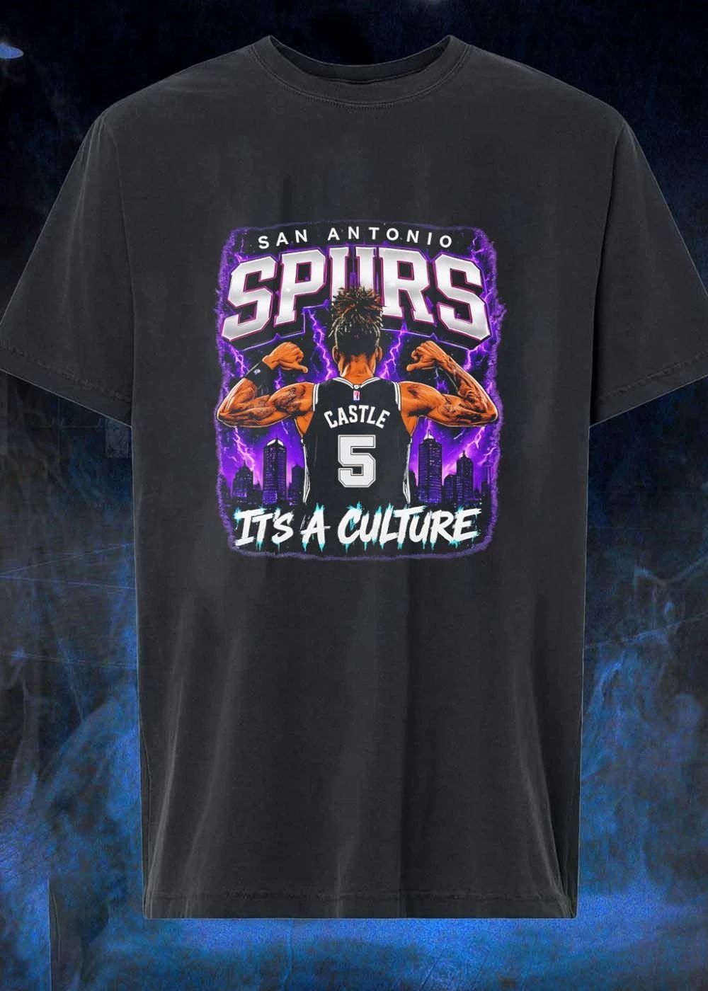 Stephon Castle Back Pose San Antonio Spurs T-Shirt Its a Culture