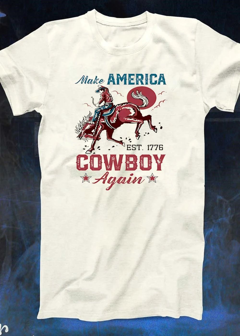 Make America Est 1776 Cowboy Again T-Shirt
