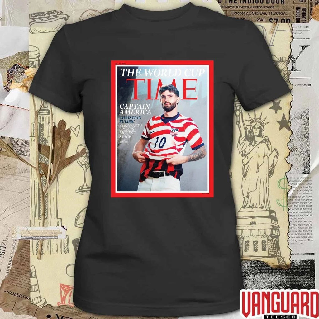 Christian Pulisic Captain America The World Cup Time May 22 2026 Poster t-shirt