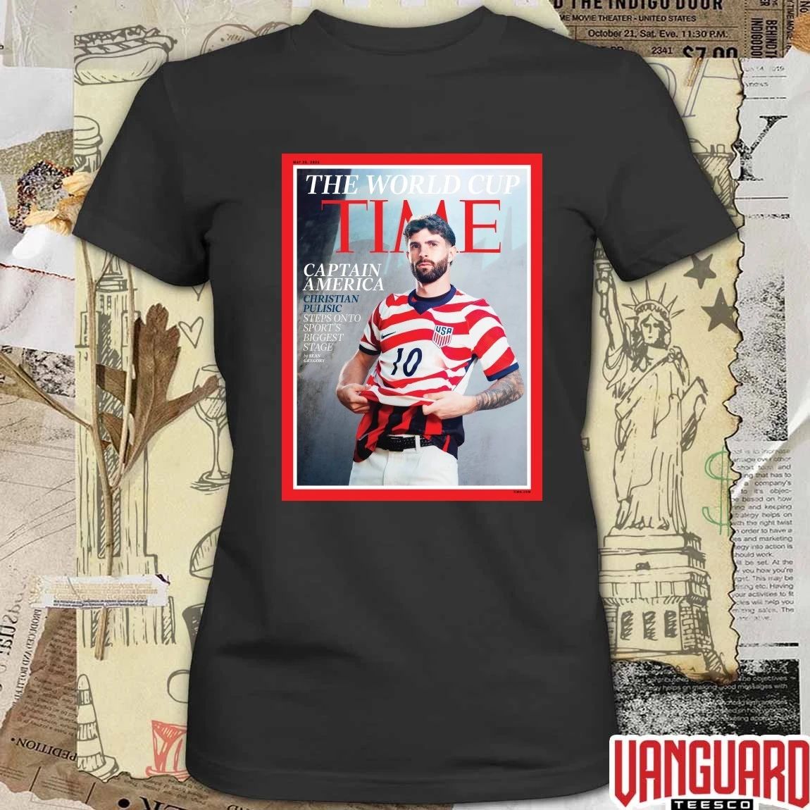Christian Pulisic Captain America The World Cup Time May 22 2026 Poster t-shirt