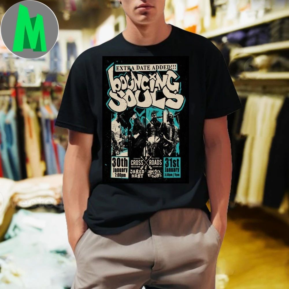 Original The Bouncing Souls Event Garwood NJ On Jan 30-31 2026 Poster Shirt