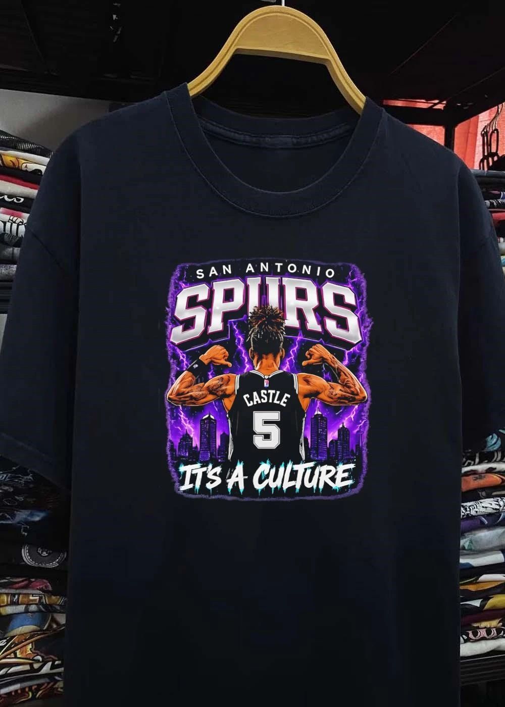 Stephon Castle Back Pose San Antonio Spurs T-Shirt Its a Culture