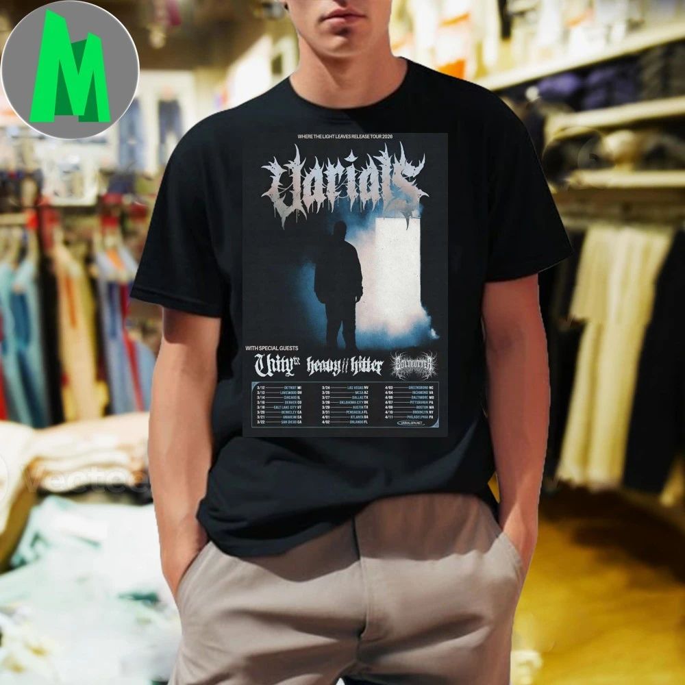 Original Poster VARIALS Where The Light Leaves Release 2026 Shows Shirt